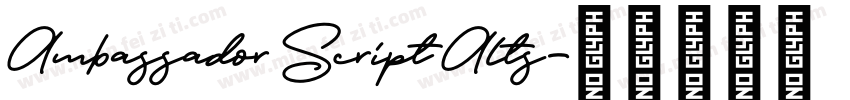 Ambassador Script Alts字体转换